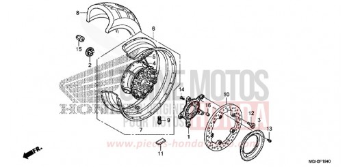 ROUE ARRIERE VFR1200XDC de 2012